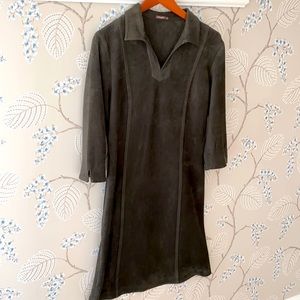 J.McLaughlin Olive Green Faux Suede Dress.